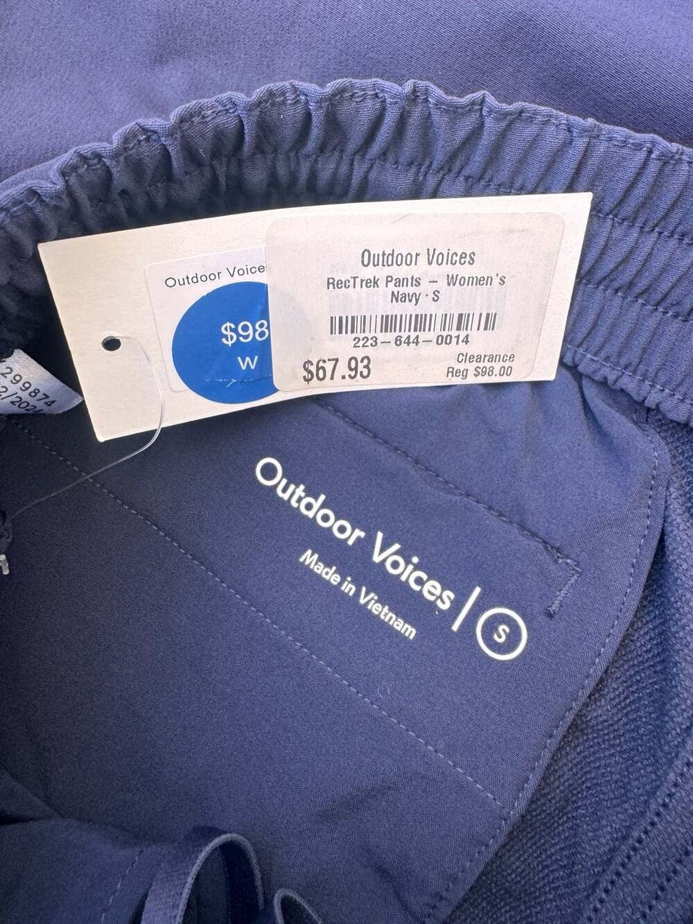 Outdoor Voices RecTrek Pants Women's Navy Size S